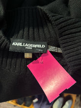 Load image into Gallery viewer, Karl Lagerfeld Black Acrylic graphic Sweater, Size M
