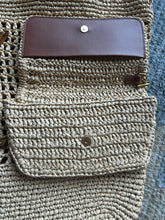 Load image into Gallery viewer, Saint Laurent Natural Raffia Logo Large Purse, duster included

