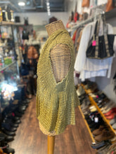 Load image into Gallery viewer, Akihiko Izukura Yellow Crinkle open Sleeveless Top, Size M/L
