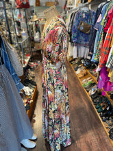 Load image into Gallery viewer, aniye by Yellow &amp; Orange Polyester animal print w/ tie shoulder flowy Dress, Size 44
