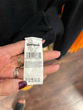 Load image into Gallery viewer, Desigual Black, white &amp; red Cotton stitching detail Zip Up zipper detail Jacket
