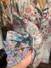 Load image into Gallery viewer, Johnny Was pink, yellow, ivory Silk Floral Long sleeve Top, Size S
