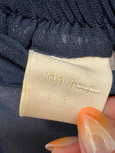 Load image into Gallery viewer, na.mu navy &amp; white cotton &amp; poly mesh Cropped AS IS pulls Pant, Size S
