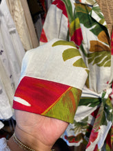 Load image into Gallery viewer, FARM Rio White &amp; Green Linen Blend Leaves Longsleeve button down Dress, Size M
