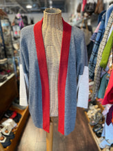 Load image into Gallery viewer, Be Alpaca red and gray alpaca knit Longsleeve open Cardigan
