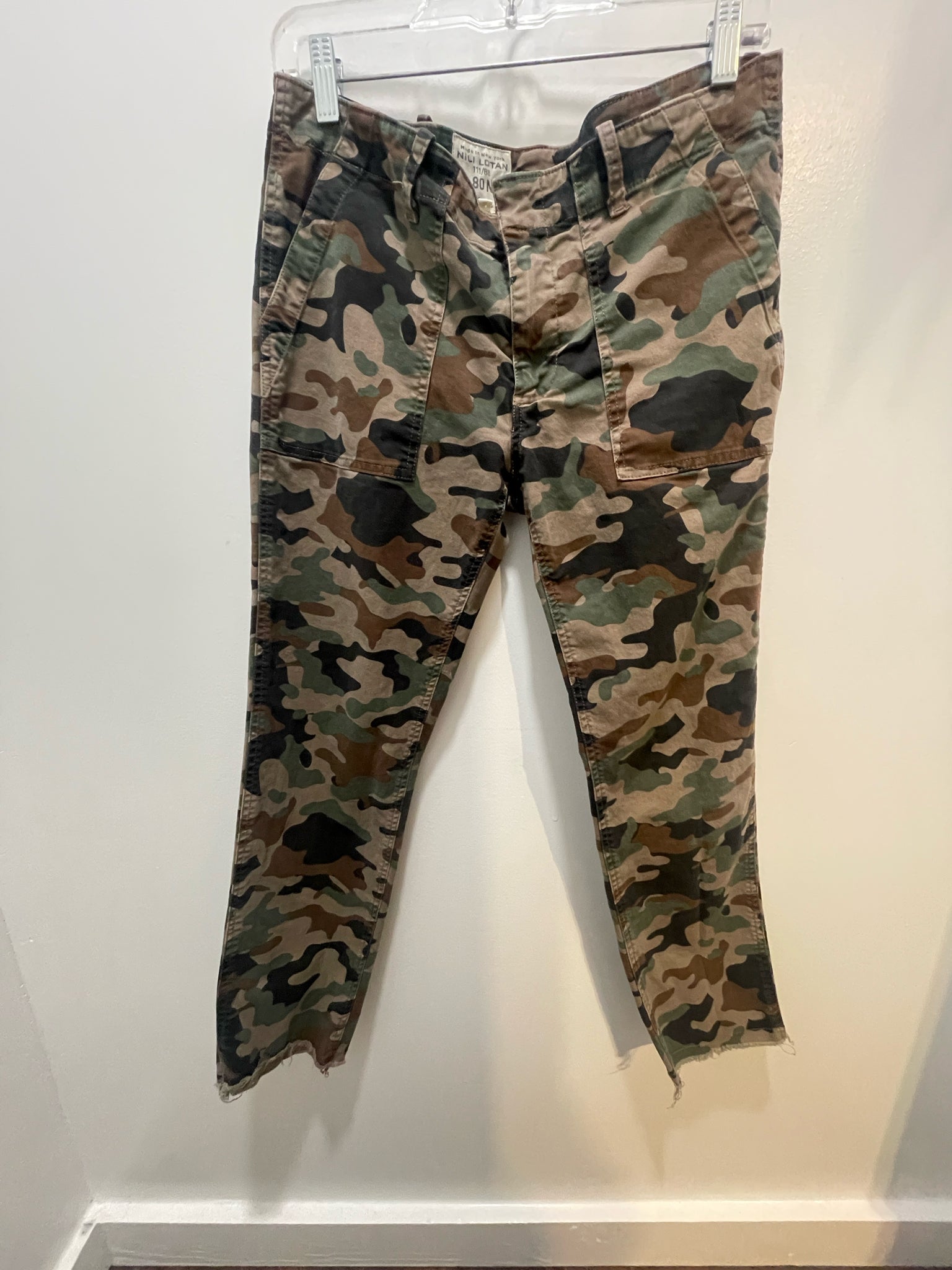 Nili Lotan army Cotton Camo Pant, Size 6