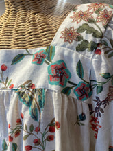 Load image into Gallery viewer, Johnny Was White Print Cotton Floral Short sleeve open neck Top, Size M
