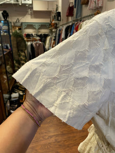 A Piece Apart Off White Distressed Maxi Dress, Size L/XL
