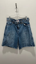 Load image into Gallery viewer, wrangler X STAUD collab. Washed Blue Denim Long Shorts, Size 28

