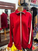 Load image into Gallery viewer, Burberry Red &amp; white Viscose Stripe zipper front oversized Jacket
