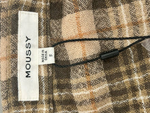 Load image into Gallery viewer, Moussy tan &amp; brown Wool Blend Plaid button down NWT Top, Size O/S
