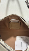 Load image into Gallery viewer, Coach White Leather Logo Size Mini silver accent Purse
