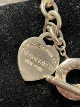 Load image into Gallery viewer, Tiffany &amp; Co Silver Sterling Bracelet W/Heart tag
