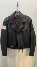 Load image into Gallery viewer, StreetLine Black Leather detail trim moto style Jacket, Size M
