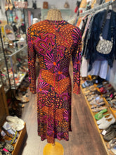 Load image into Gallery viewer, FARM Rio orange &amp; magenta Blend Printed NWT! longsleeve Dress, Size S

