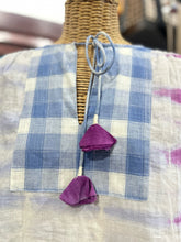 Load image into Gallery viewer, V.DE. Vinster. blue, white, purple Cotton Tie Dye tassel longsleeve Top
