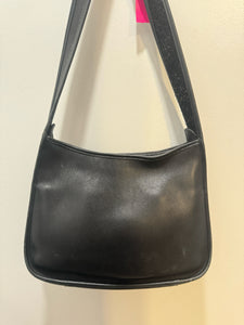 Coach Black Leather gold accent crossbody Vintage Purse