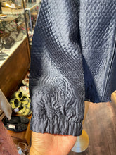 Load image into Gallery viewer, Johnny Was Navy Poly textured print Zip Up Jacket, Size M
