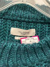 Load image into Gallery viewer, Etoile Isabel Marant Teal Wool Blend Fleck chunky knit Sweater, Size 38
