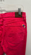 Load image into Gallery viewer, Johnny Was Pink Cotton floral embellished raw edge straight Jeans
