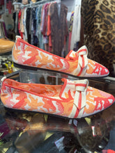 Load image into Gallery viewer, Vivaia Orange &amp; White bow detail Flats Shoe, Size 41
