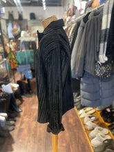 Load image into Gallery viewer, Issey Miyake Black Velvet Button Up Longsleeve Top, Size 2=M
