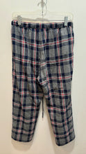Load image into Gallery viewer, XIRENA grey &amp; blue multi Cotton Plaid Drawstring sparkle accent Pant, Size S
