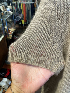 private 02 04 Taupe Cashmere Short sleeve Sweater, Size 2=Medium