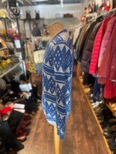 Load image into Gallery viewer, Isabel Marant Etoile Blue &amp; Gray Mohair blend Geometric Longsleeve Fuzzy Sweater
