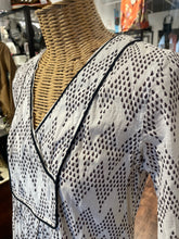 Load image into Gallery viewer, Layla white &amp; black Cotton Printed Maxi longsleeve Dress, Size M
