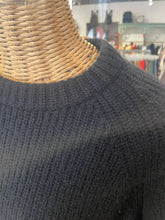 Load image into Gallery viewer, jenni kayne Black Cashmere Crew Neck Sweater, Size XL
