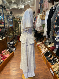 A Piece Apart Off White Distressed Maxi Dress, Size L/XL