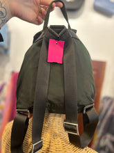 Load image into Gallery viewer, Prada Army Green Logo Size Small backpack Purse
