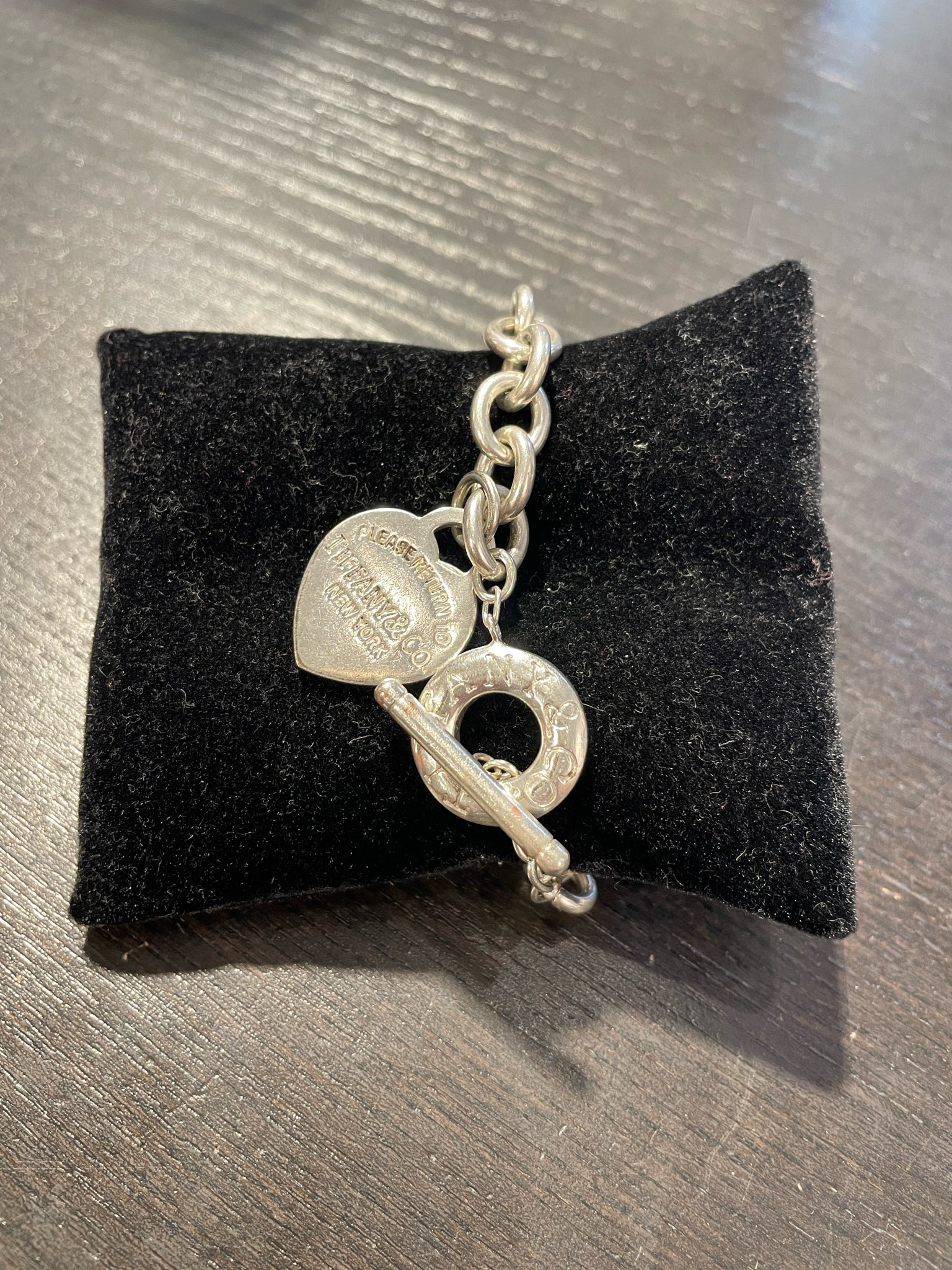 Tiffany & Co Silver Sterling Bracelet W/Heart tag