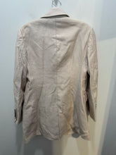 Load image into Gallery viewer, Veronica Beard Cream Cotton Blend long cut gold button down Blazer, Size S
