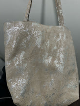 Load image into Gallery viewer, LATICO Taupe sparkle leather Tote Purse
