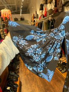 Stella McCartney Blues Silk Floral ruffle detail Top