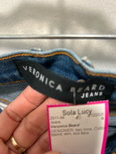 Load image into Gallery viewer, Veronica Beard two tone Cotton Blend slim kick flare Jeans, Size 26
