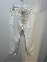 Load image into Gallery viewer, Nili Lotan White Cotton Cropped tapered Pant, Size 4
