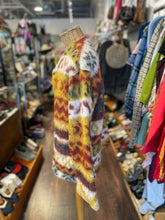Load image into Gallery viewer, Engineered Garments Red and orange Poly Blend button longsleeve Sweater, Size XS
