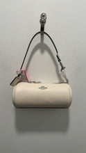 Load image into Gallery viewer, Coach White Leather Logo Size Mini silver accent Purse
