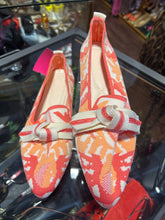 Load image into Gallery viewer, Vivaia Orange &amp; White bow detail Flats Shoe, Size 41
