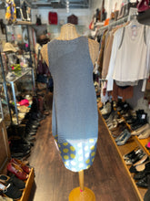 Load image into Gallery viewer, Alembika Grey and black Viscose striped Sleeveless Dress, Size 1=Small
