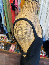 Load image into Gallery viewer, St John Black Wool Blend Maxi back detail Dress
