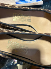 Load image into Gallery viewer, Ferragamo Brown Ponyhair Size 6 heeled flat Bow Shoe
