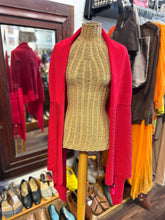 Load image into Gallery viewer, Issey Miyake Red Silk Pleats crinkle shawl
