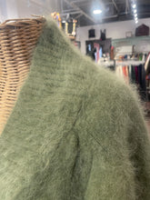 Load image into Gallery viewer, Lee Sands Green rabbit blend Vintage cardigan, Size One Size
