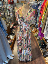Load image into Gallery viewer, aniye by Yellow &amp; Orange Polyester animal print w/ tie shoulder flowy Dress, Size 44
