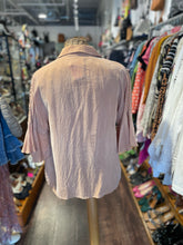 Load image into Gallery viewer, SANCIA Peach Cupro Button up shortsleeve Top
