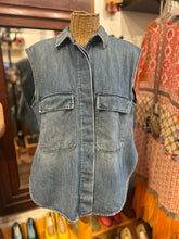 Load image into Gallery viewer, CLOSED Blue Cotton sleeveless Oversized denim Top
